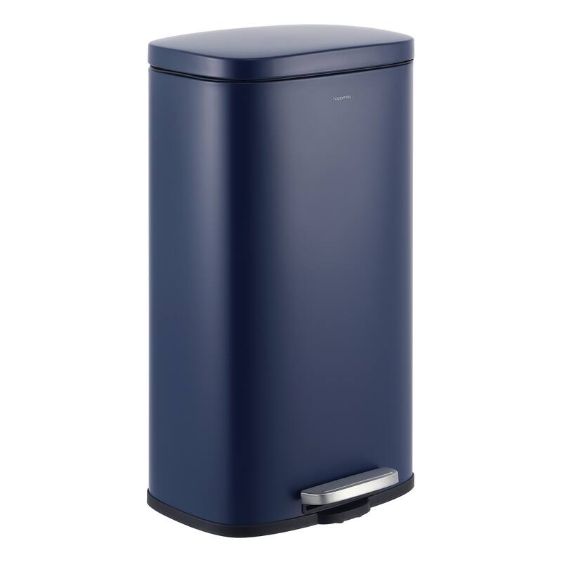 happimess Curtis 8-Gallon Step-Open Trash Can - Denim Blue