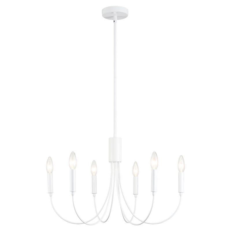 6-Light Modern Candlestick Hanging Linear Chandelier Lighting Island Chandelier for Kitchen Island