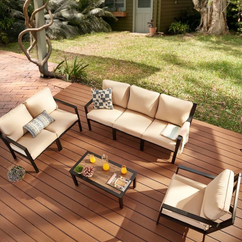Patio Festival X-Back 7-Piece Outdoor Conversation Set