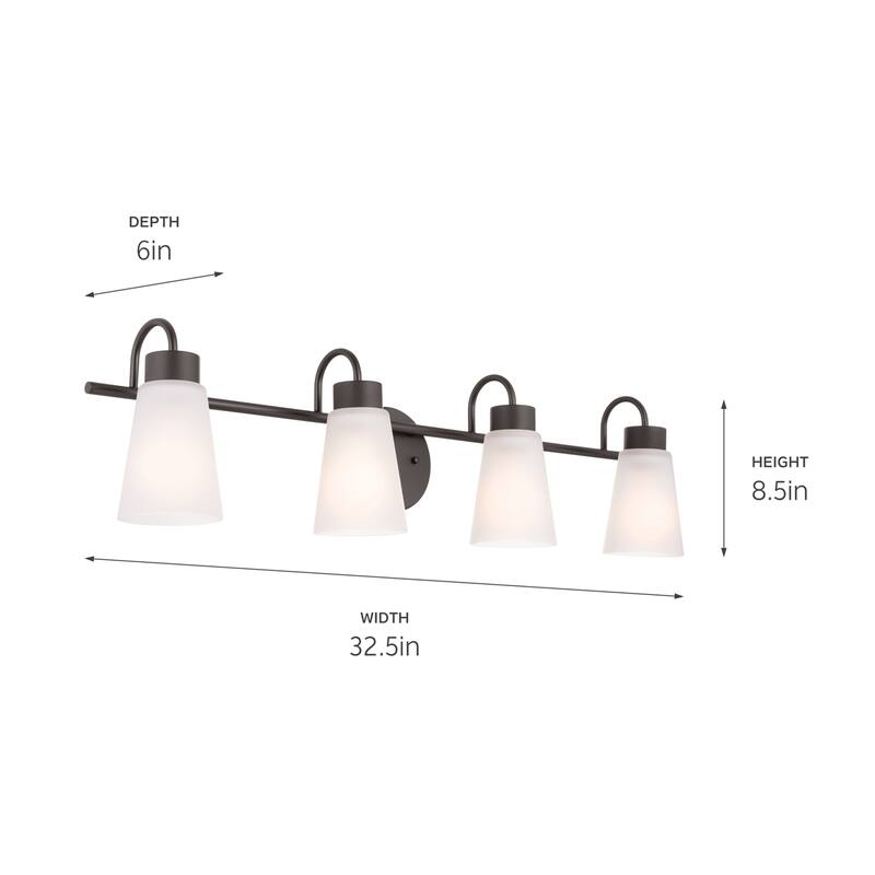 Kichler Lighting Erma 32.5 in. 4-Light Traditional Bathroom Vanity Light