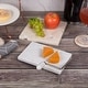 preview thumbnail 7 of 8, Creative Home Natural Off-White Marble 5" x 8" Cheese Slicer Butter Cutter