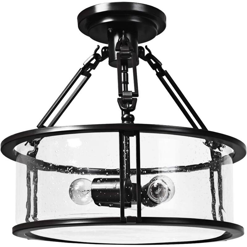 3 light close to ceiling light with glass shade semi flush mount ceiling lamp industrial hanging ceiling lighting