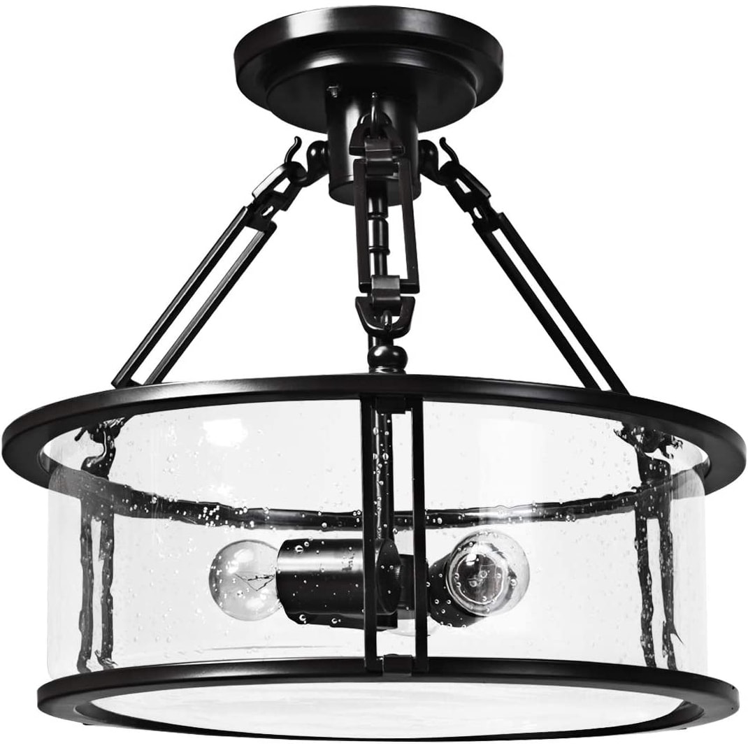 3 light close to ceiling light with glass shade semi flush mount ceiling lamp industrial hanging ceiling lighting