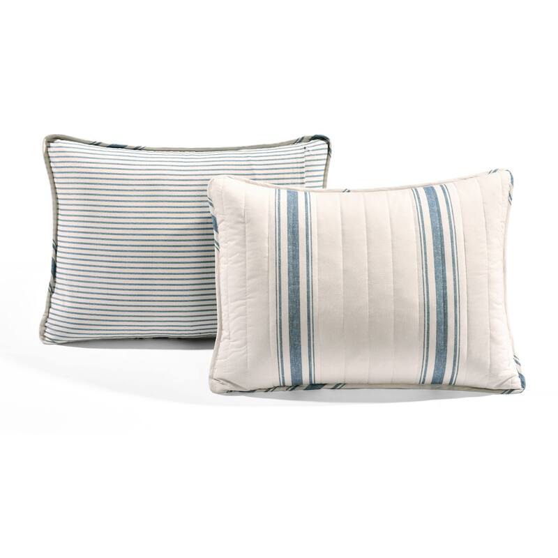 Lush Decor Farmhouse Stripe 3 Piece Quilt Set