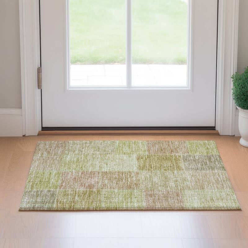 Premium Washable Super Soft Modern Serenity Mayfield Rug - Aloe - 1' 8" x 2' 6" - Rectangle