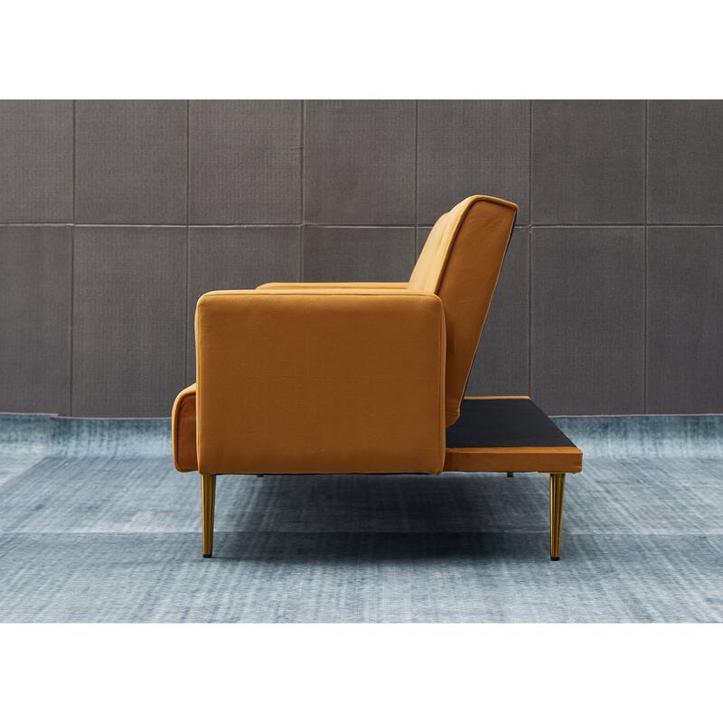 75'' Wide Tufted Velvet Convertible Sleeper sofa