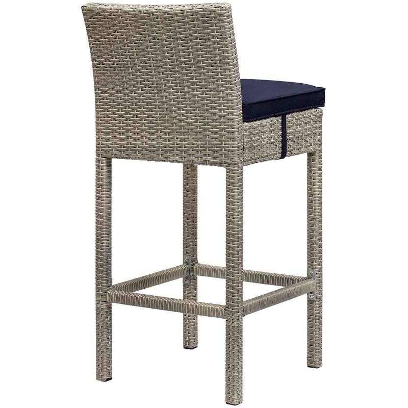 Havenside Home Bocabec Patio Wicker Rattan Bar Stool