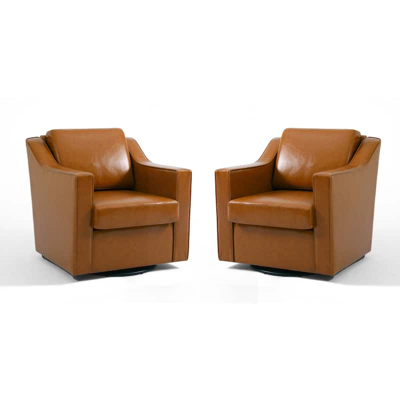 Modern Swivel Upholstered Armchair Accent chair Set of 2