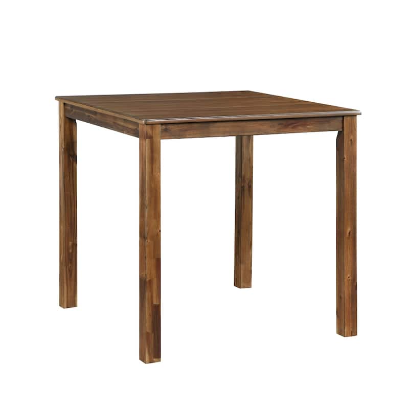 Tori 5 Piece Counter Height Dining Set, Square Table and 4 Chairs, Brown