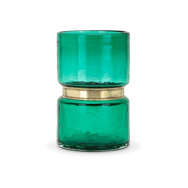 IMAX Home 40915 Caspine Small Glass Vase - Green