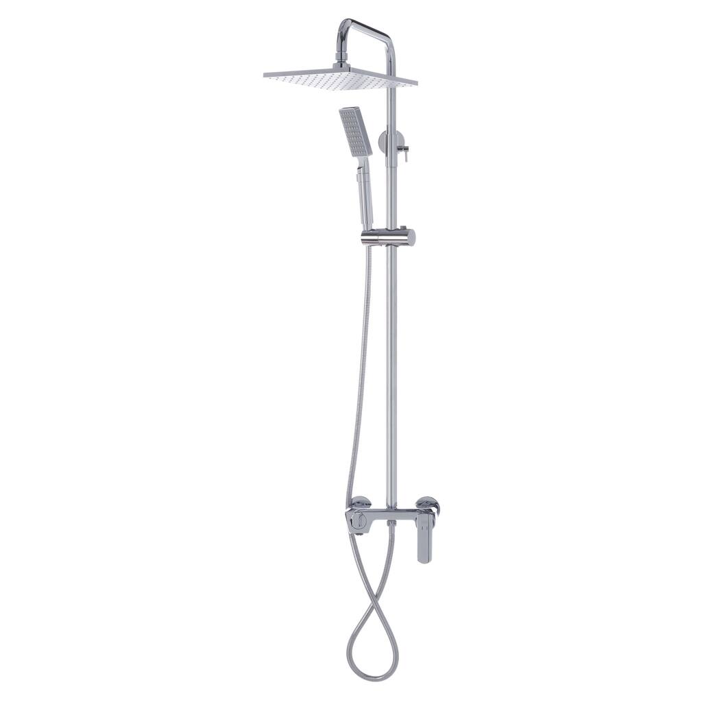 SAFAVIEH Solea Arminda Wall Mount Bathroom Shower Tub Combination - 8"W x 20"D x 40"H - 8Wx20Dx40H