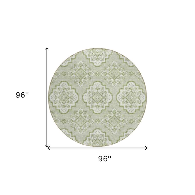 HomeRoots Medallion Transitional Rectangle Outdoor Rug
