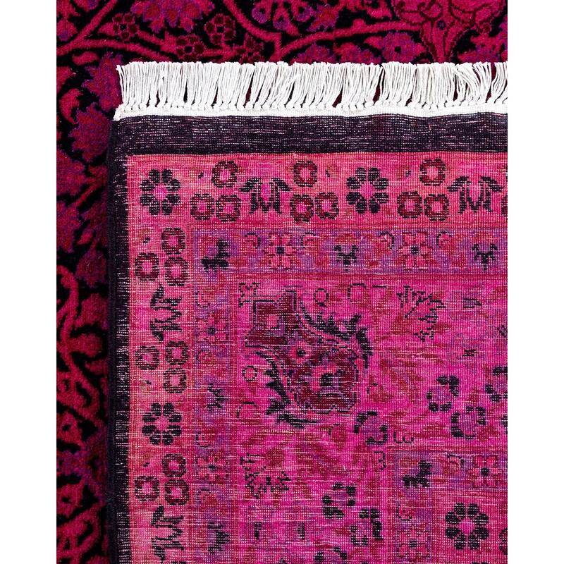 Contemporary Overdyed Wool Hand Knotted Area Rug - 5' 10" x 9' 1"