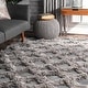 preview thumbnail 40 of 65, Nuloom Francene Diamond Trellis Shag Area Rug 6' 7" x 9' - Silver - Rectangle