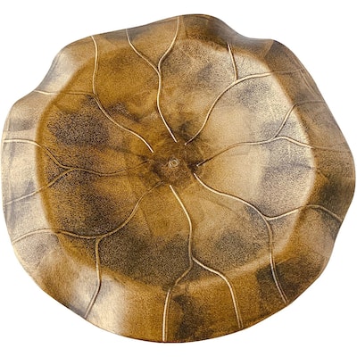 Lightweight BirdBath Decoration Lily Leaf Pedestal Accent Antique Bird Bath