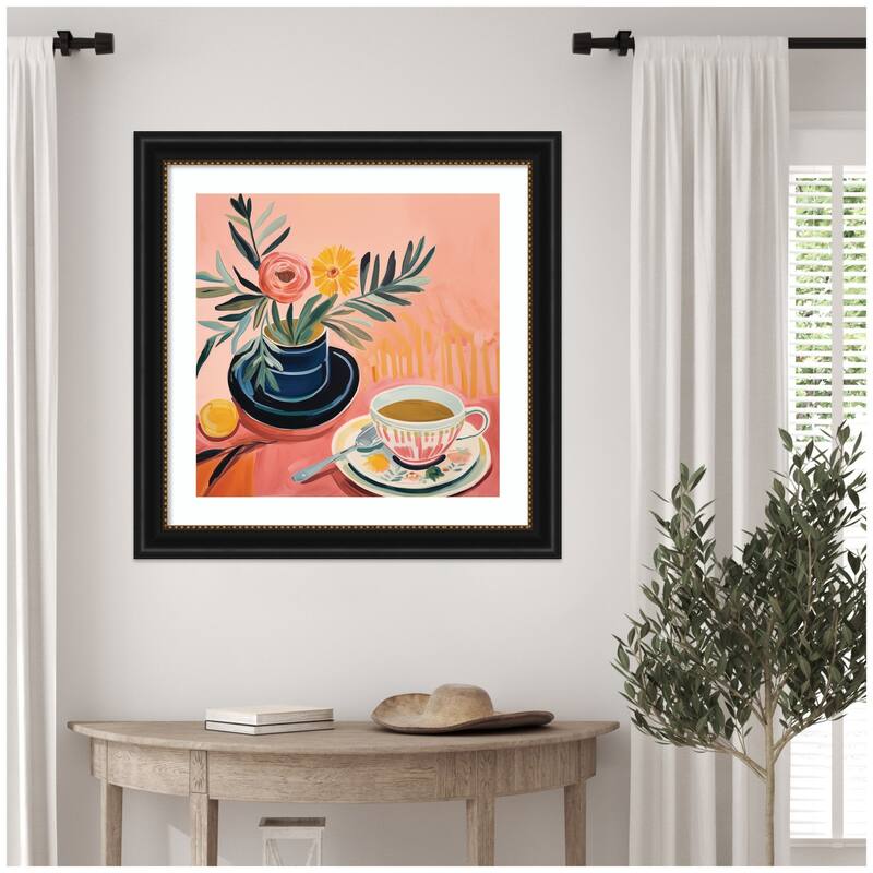 Kate and Laurel Framed Art Cozy Coffee by The Creative Bunch Studio
