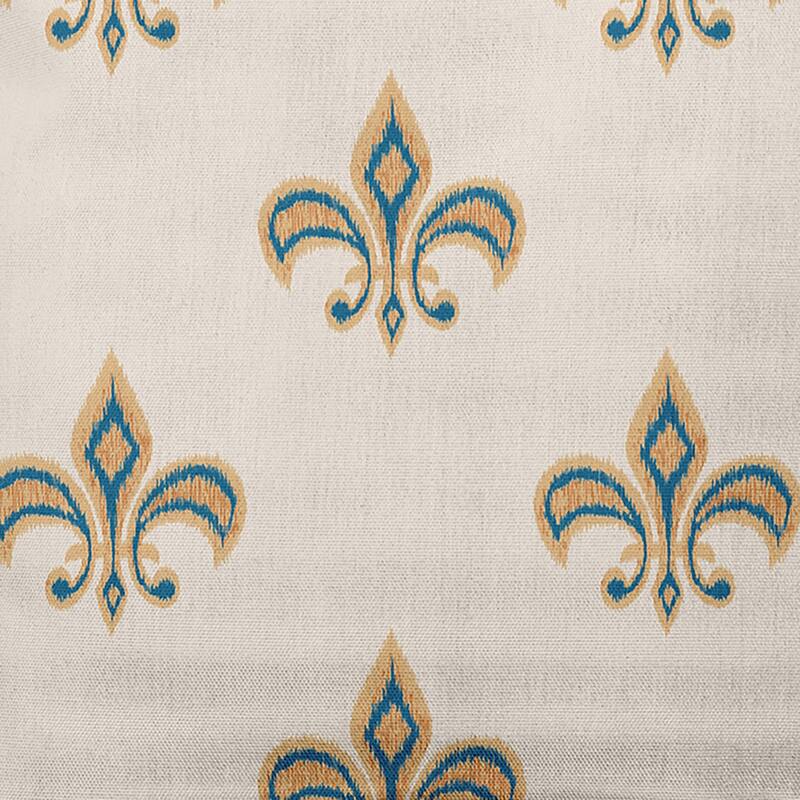 Fleur de Lis Decorative Throw Pillow - 20" x 20" - Autumn Blue