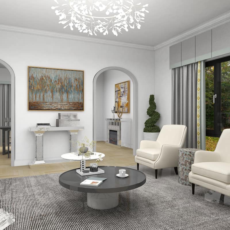 Gray, Silver or Gold Leather Handmade Cowhide Storage Box with Silver Foil Accents (Set of 2)