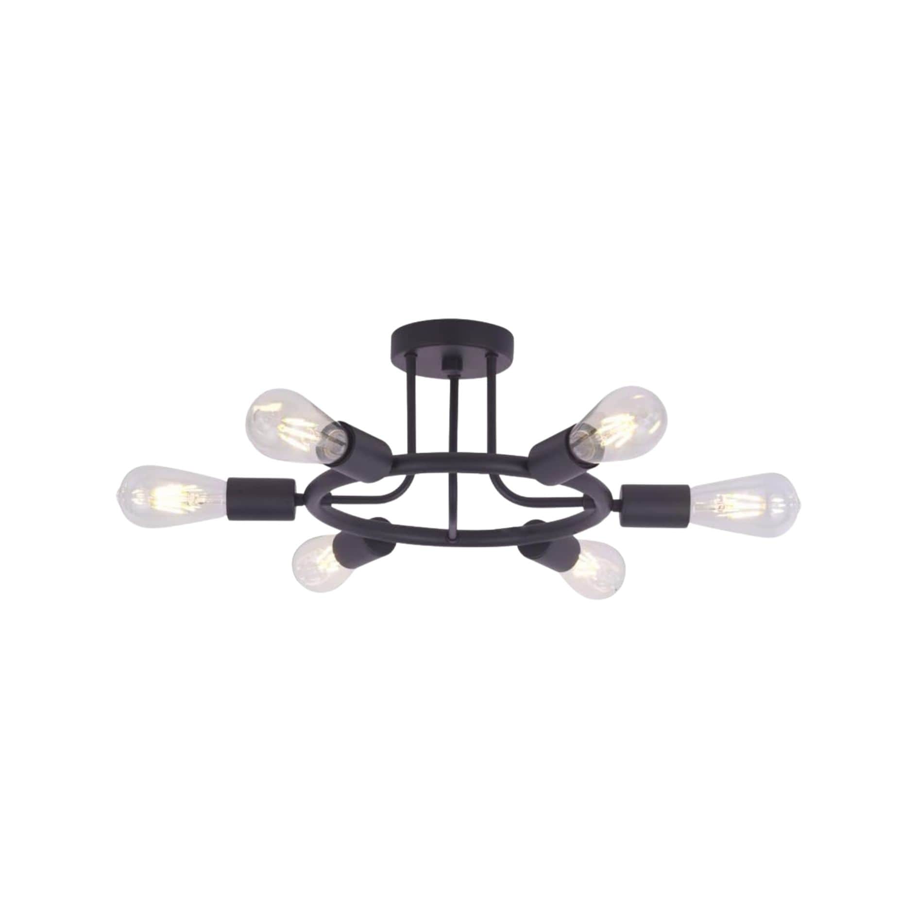 6 Light Modern Semi Flush Mount Ceiling Light - 26