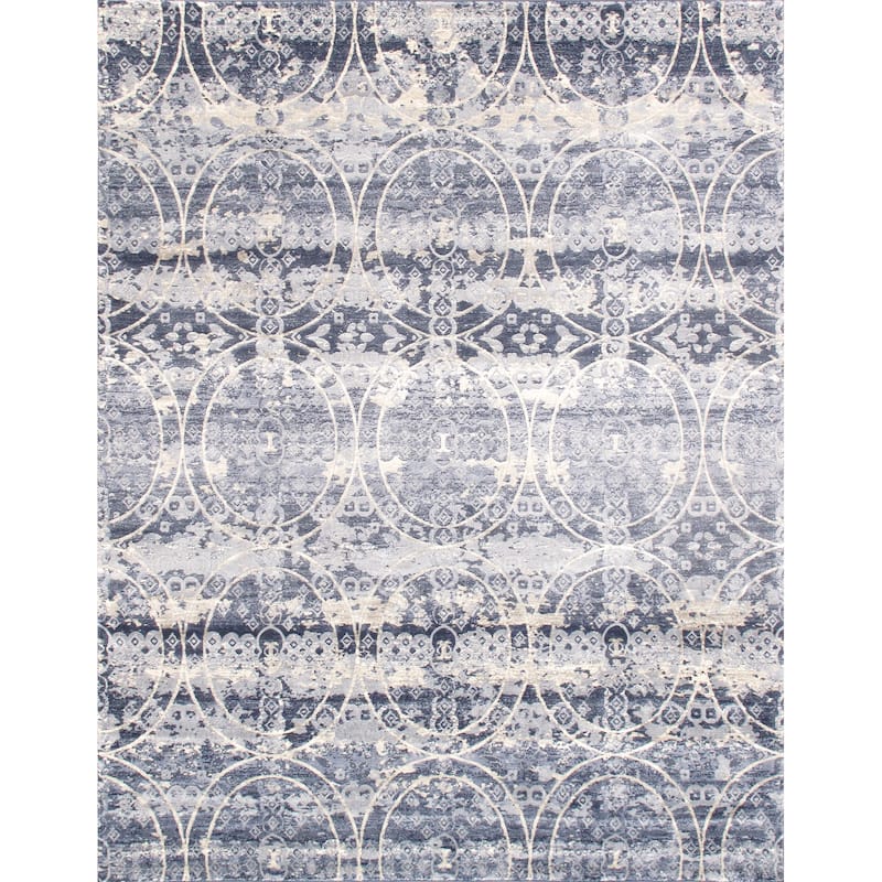 Pasargad Home Cherish Design Power Loom Area Rug - 5' 0" X 7' 0" - Blue