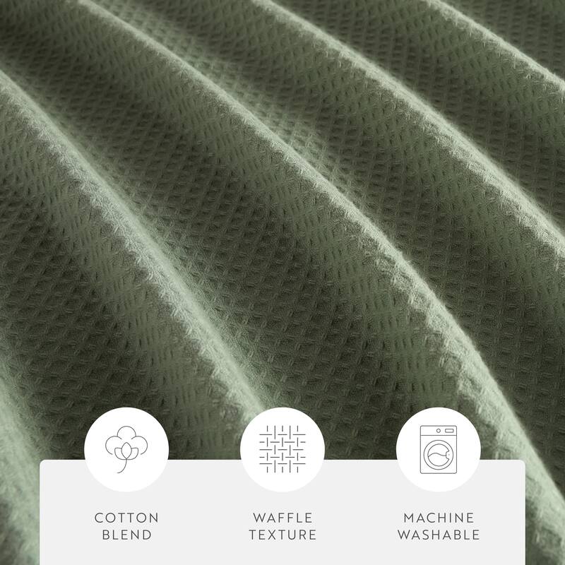 Becky Cameron Cotton Blend Waffle Shower Curtain