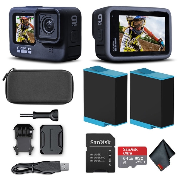 GoPro HERO9 Black - Waterproof Action Camera 64GB Card and Extra. Opens flyout.