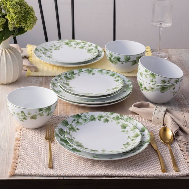 Ivy Whisper 12-Piece Dinnerware Set, Service for 4