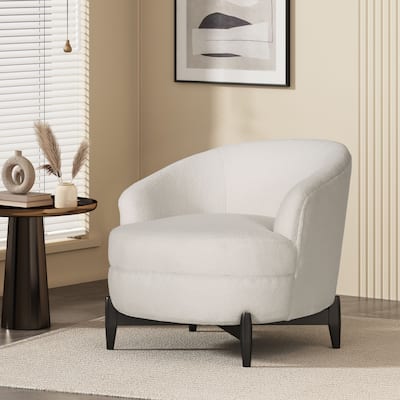 Sydmor Boucle Upholstered Club Chair by Christopher Knight Home