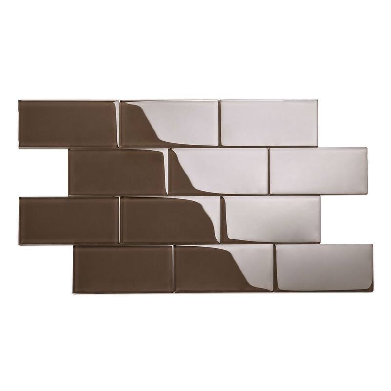 Classic Brown 3x6 Glass Subway Tile