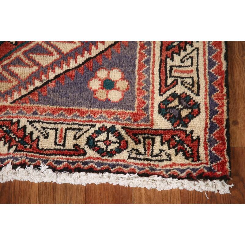 Bakhtiari Persian Vintage Runner Rug Hand-knotted Wool Carpet - 3'2"x 10'0"