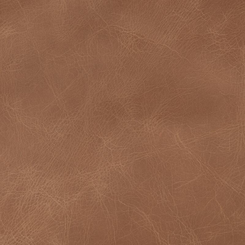 Raeleigh Cognac Brown Genuine Leather w/ Light Brown Solid Beechwood Frame Accent Chair - 27.9"W x 34"D x 34.4"H