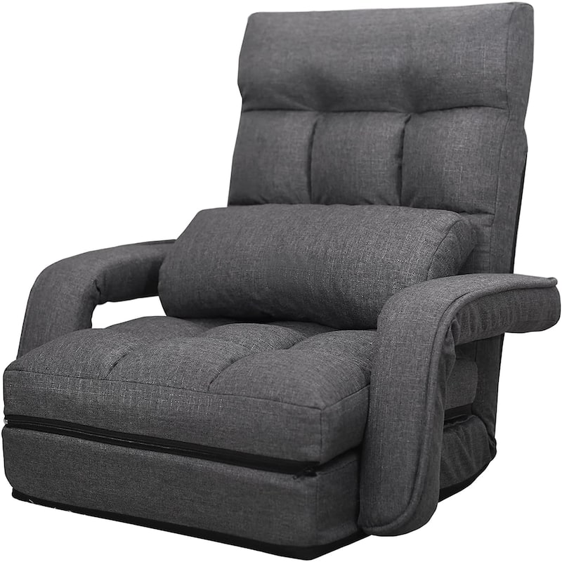Adjustable 6-Position Floor Chair Folding Lazy Gaming Sofa,Indoor Chaise Lounge Sofa