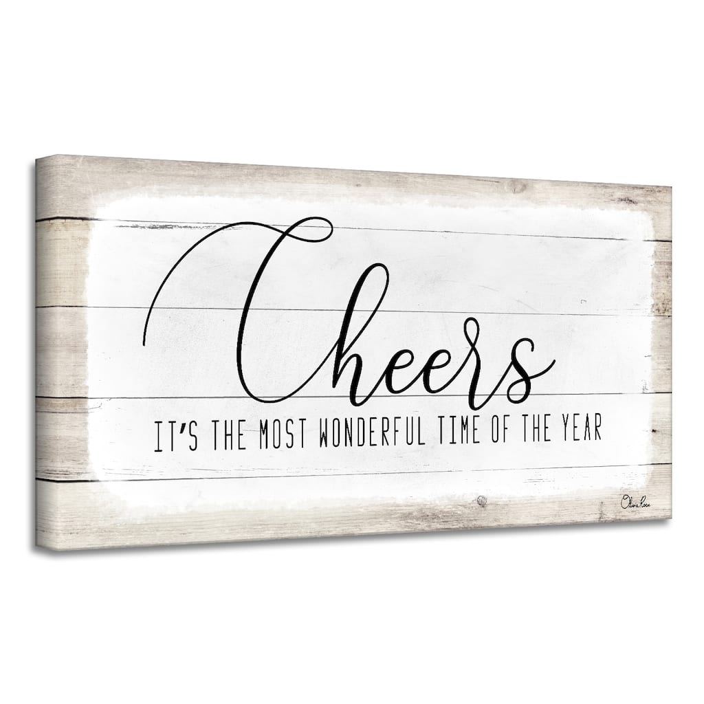 Ready2HangArt 'Cheers' Holiday Canvas Wall Art by Olivia Rose