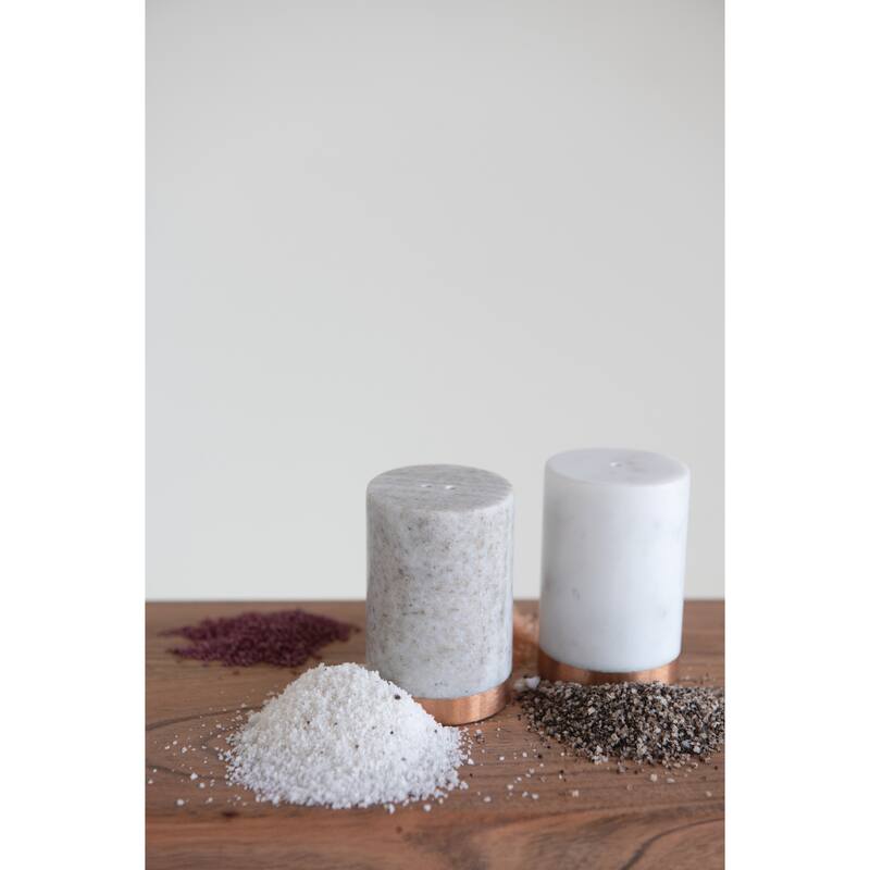 Marble Salt and Peper Shakers (Set of 2)