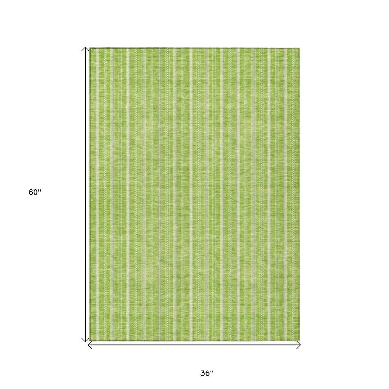 HomeRoots Striped Transitional Rectangle Outdoor Rug