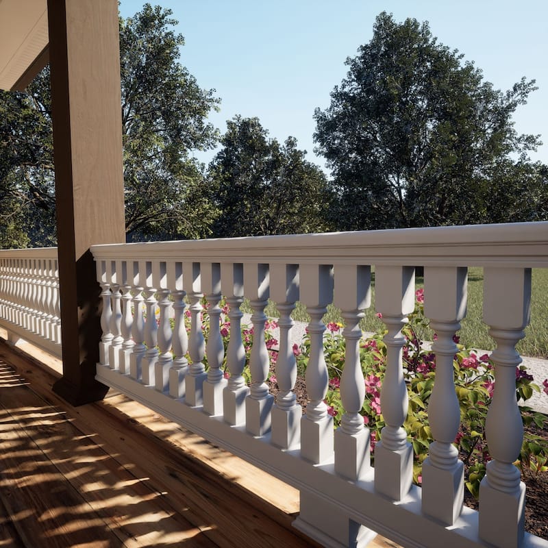 Endurathane 500 Series Winford Baluster, Factory Primed Polyurethane