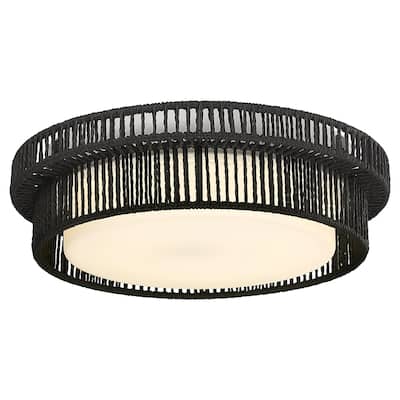 13'' 16W LED Woven Flush Mount Ceiling Light