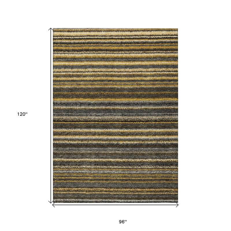 HomeRoots Striped Transitional Rectangle Outdoor Rug
