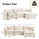 preview thumbnail 65 of 150, Corduroy Sectional Sofa with Removable Ottomans & Ultra-soft Cushions for Living Room & Bedroom