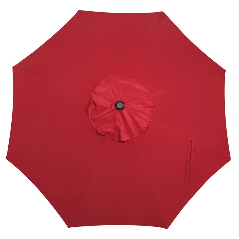 9' Outdoor Patio Umbrella, Outdoor Table Umbrella, Yard Umbrella, Market Umbrella with 8 Sturdy Ribs, Push Button Tilt and Crank