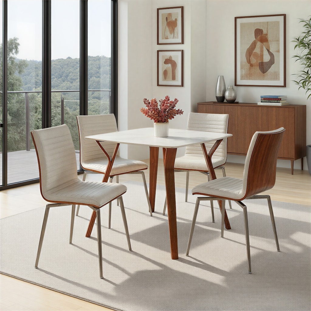 Strick & Bolton Tyra Dining Chair with Swivel (Set of 2)