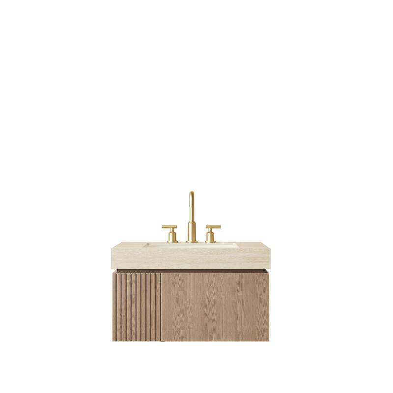 Mondern Floating Bathroom Vanity with 3 Pre-drilled Faucet Holes