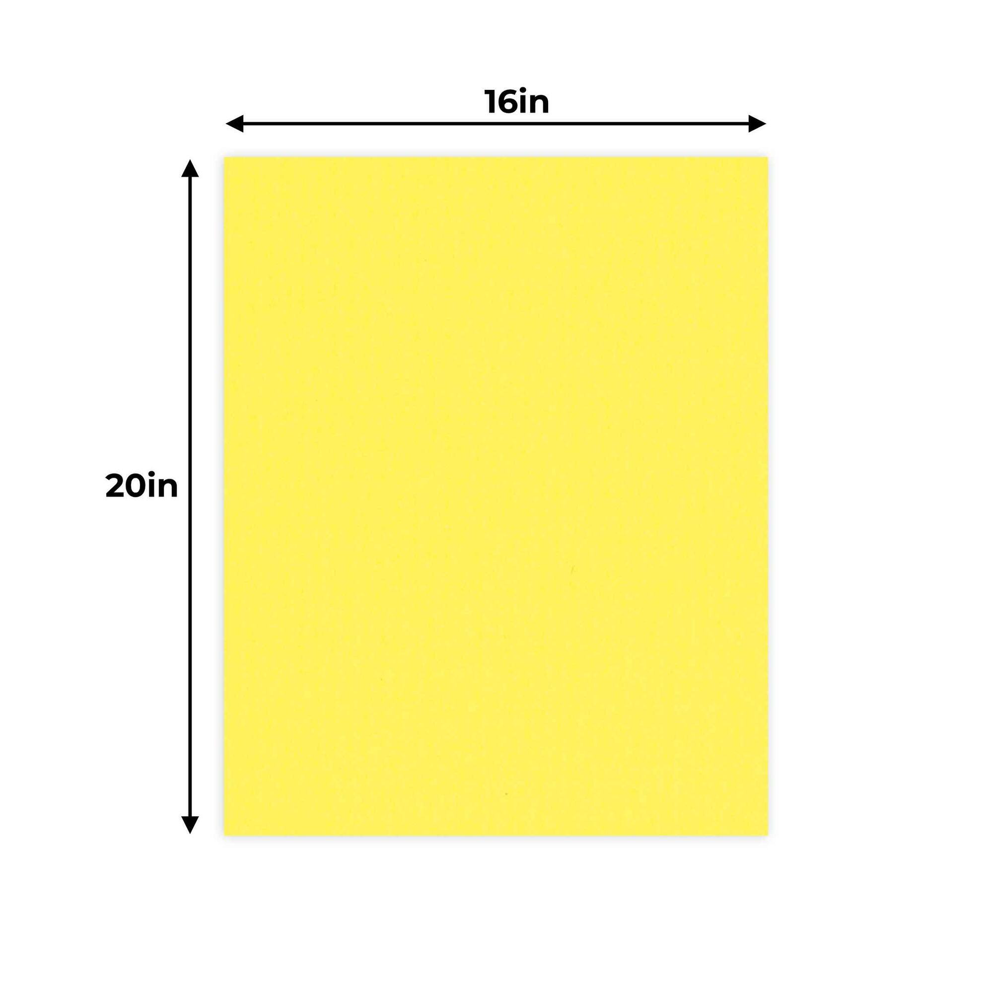 Bright Yellow 16x20 Backing Board Uncut Photo Mat Board (10Sheets