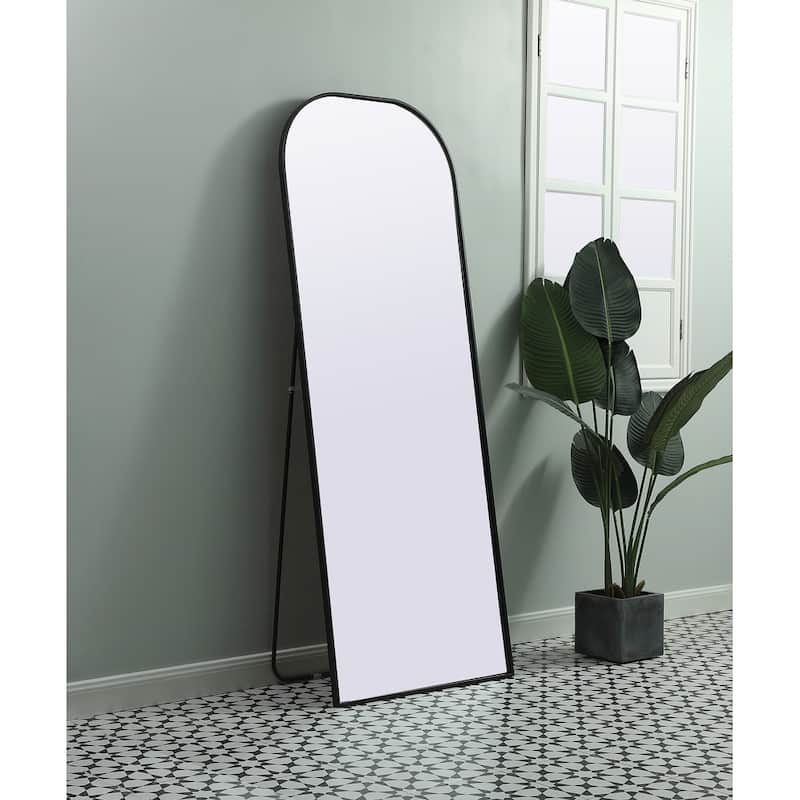 Indigo Home Metal Frame Arch Full Length Mirror 28x74 Inch