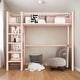 preview thumbnail 2 of 37, Artsy Twin Size Metal Loft Bed with 4-Tier Shelves and Storage, Pink