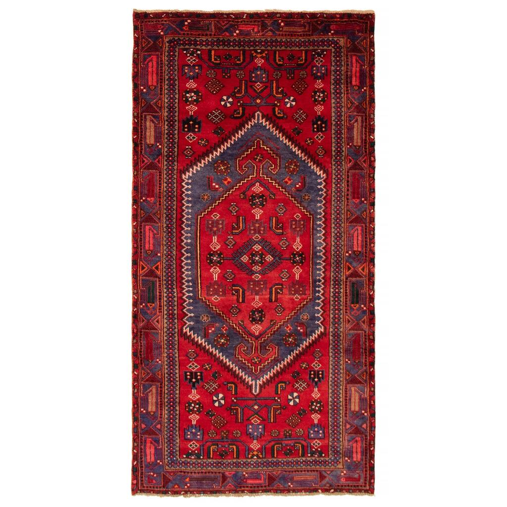 ECARPETGALLERY Hand-knotted Andelz Red Wool Rug - 3'11 x 7'10