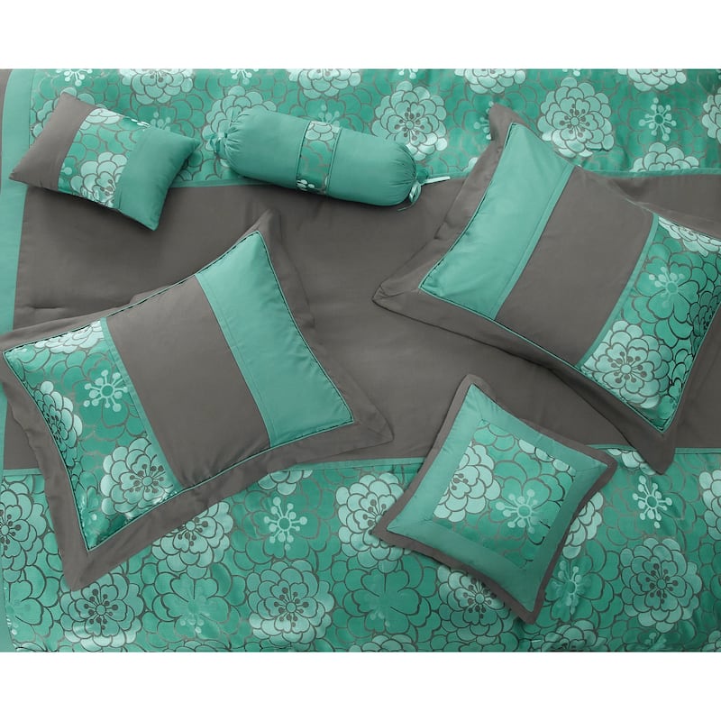 Nanshing Hermonie Floral 7-Piece Bedding Comforter Set