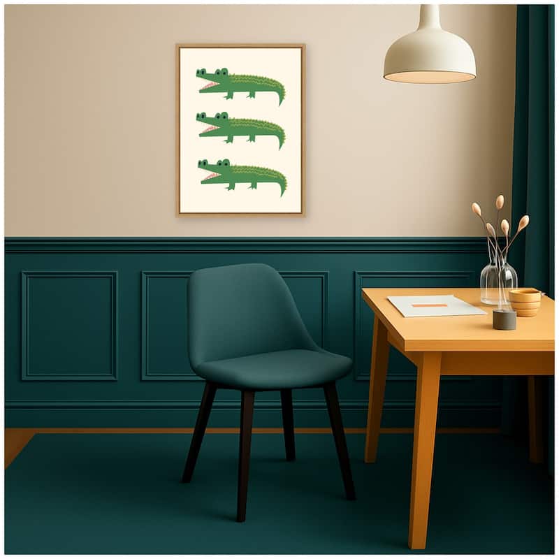 Kate and Laurel Alligator by Laura Moss Framed Canvas Wall Art Print