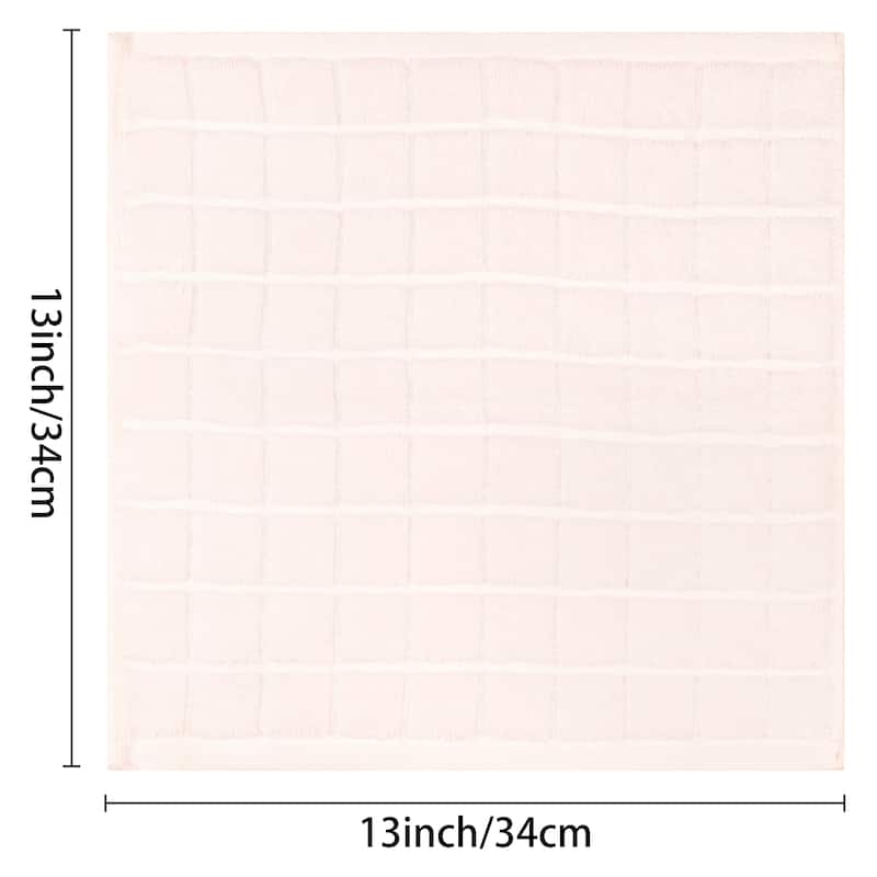 Cotton Face Cloths, Plaid Pattern Washcloths Set, Highly Absorbent and Fast Drying Towels for Bathroom 13" x 13"