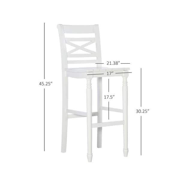 Asher White Wood Bar Stool Bed Bath & Beyond 18257847